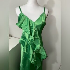 Long green dress